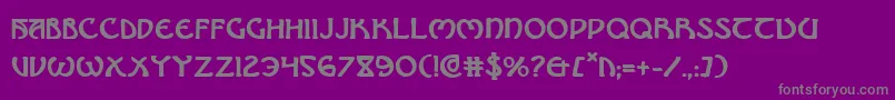 フォントBrinAthynBold – 紫の背景に灰色の文字