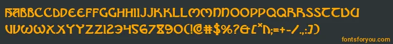 BrinAthynBold Font – Orange Fonts on Black Background