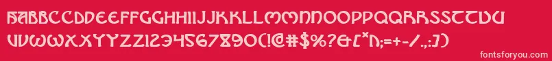 BrinAthynBold Font – Pink Fonts on Red Background