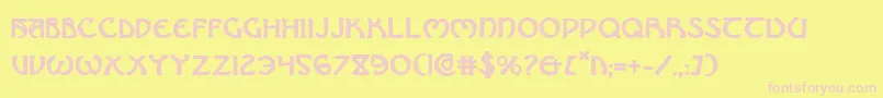 BrinAthynBold-fontti – vaaleanpunaiset fontit keltaisella taustalla
