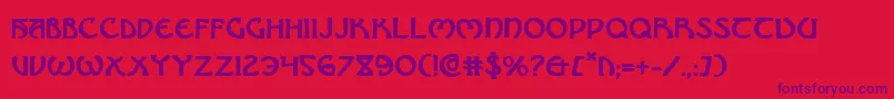 BrinAthynBold Font – Purple Fonts on Red Background