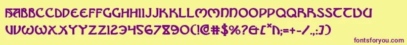 BrinAthynBold Font – Purple Fonts on Yellow Background