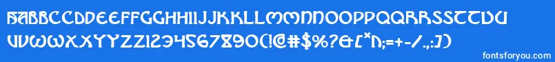 フォントBrinAthynBold – 青い背景に白い文字