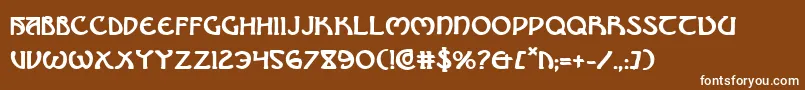 フォントBrinAthynBold – 茶色の背景に白い文字