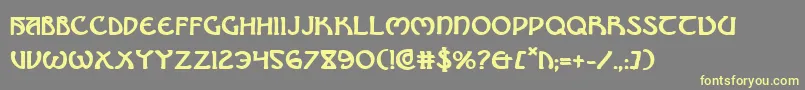 BrinAthynBold Font – Yellow Fonts on Gray Background