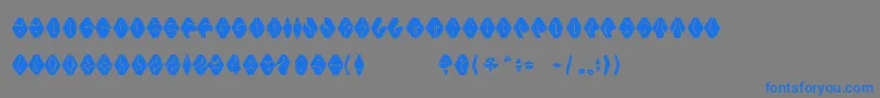 フォントElectorate Boogie – 灰色の背景に青い文字