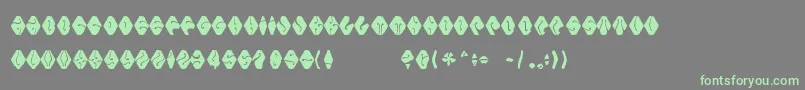 Electorate Boogie Font – Green Fonts on Gray Background