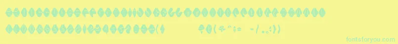 Electorate Boogie Font – Green Fonts on Yellow Background