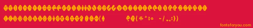 Electorate Boogie Font – Orange Fonts on Red Background