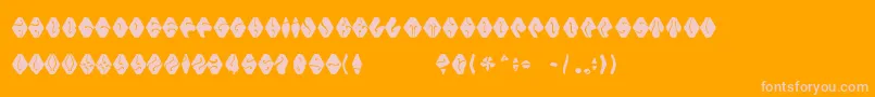 Electorate Boogie Font – Pink Fonts on Orange Background