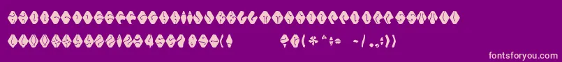 Electorate Boogie Font – Pink Fonts on Purple Background