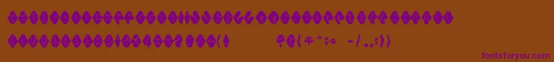 Electorate Boogie Font – Purple Fonts on Brown Background