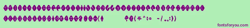 Police Electorate Boogie – polices violettes sur fond vert
