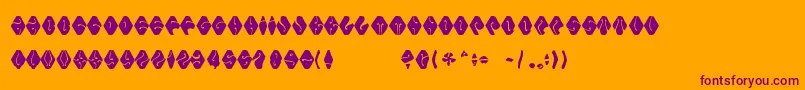 Electorate Boogie Font – Purple Fonts on Orange Background