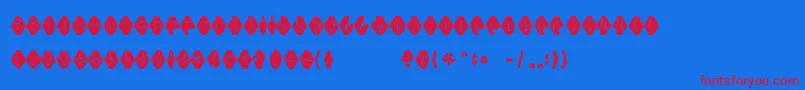 Electorate Boogie Font – Red Fonts on Blue Background