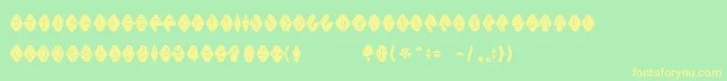 Electorate Boogie Font – Yellow Fonts on Green Background