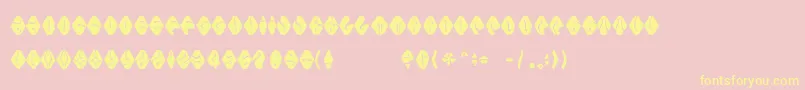 Electorate Boogie Font – Yellow Fonts on Pink Background