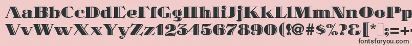 MaklerDeco Font – Black Fonts on Pink Background