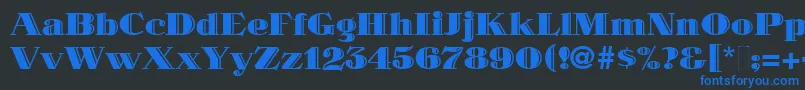 MaklerDeco Font – Blue Fonts on Black Background
