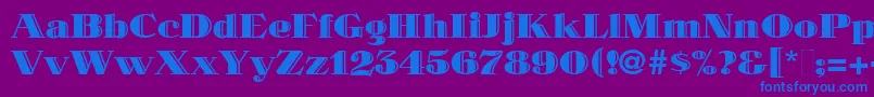 MaklerDeco Font – Blue Fonts on Purple Background