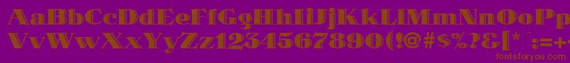 MaklerDeco Font – Brown Fonts on Purple Background