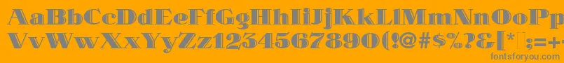 MaklerDeco Font – Gray Fonts on Orange Background