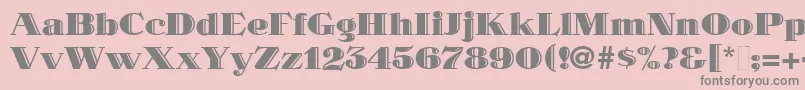 MaklerDeco-Schriftart – Graue Schriften auf rosa Hintergrund