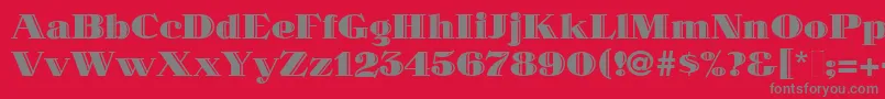 MaklerDeco Font – Gray Fonts on Red Background