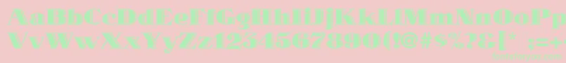 MaklerDeco Font – Green Fonts on Pink Background