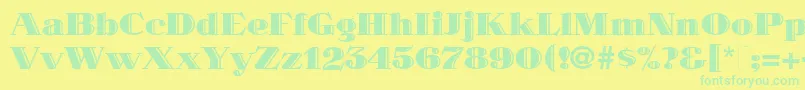 MaklerDeco Font – Green Fonts on Yellow Background