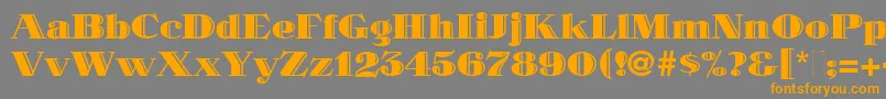 MaklerDeco Font – Orange Fonts on Gray Background