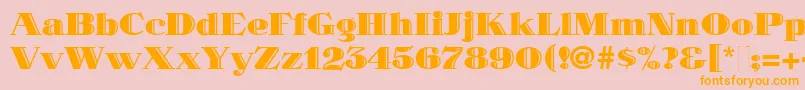 MaklerDeco Font – Orange Fonts on Pink Background