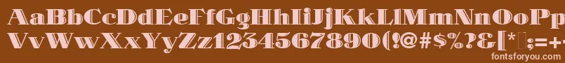 MaklerDeco Font – Pink Fonts on Brown Background