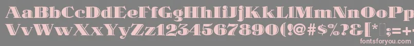 MaklerDeco-Schriftart – Rosa Schriften auf grauem Hintergrund