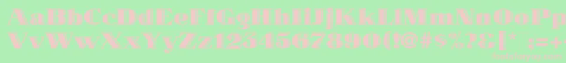 MaklerDeco Font – Pink Fonts on Green Background