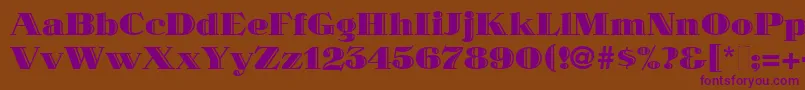 MaklerDeco Font – Purple Fonts on Brown Background