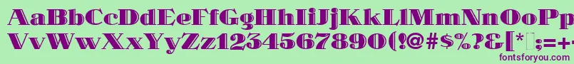 MaklerDeco Font – Purple Fonts on Green Background