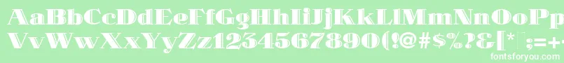 MaklerDeco Font – White Fonts on Green Background