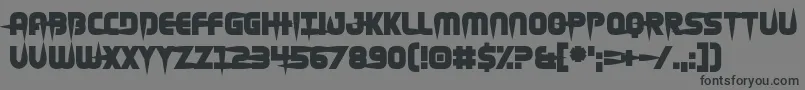 フォントHellgrazer – 黒い文字の灰色の背景