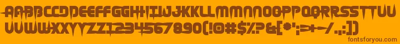 Hellgrazer Font – Brown Fonts on Orange Background