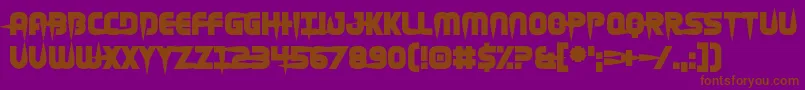 Hellgrazer Font – Brown Fonts on Purple Background