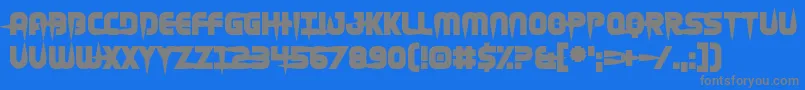 Hellgrazer-fontti – harmaat kirjasimet sinisellä taustalla