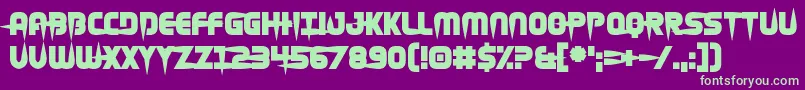 Шрифт Hellgrazer – зелёные шрифты на фиолетовом фоне
