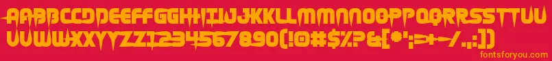 Шрифт Hellgrazer – оранжевые шрифты на красном фоне