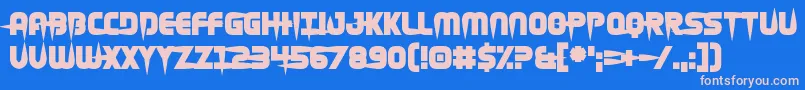 Hellgrazer Font – Pink Fonts on Blue Background