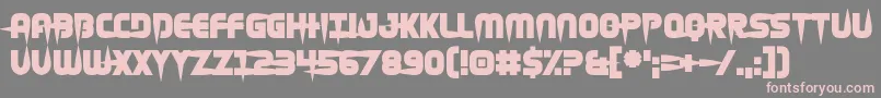 Hellgrazer-fontti – vaaleanpunaiset fontit harmaalla taustalla