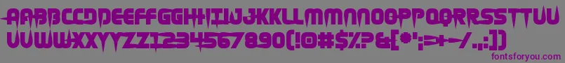 Hellgrazer-fontti – violetit fontit harmaalla taustalla