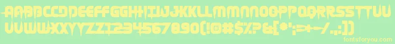 Шрифт Hellgrazer – жёлтые шрифты на зелёном фоне