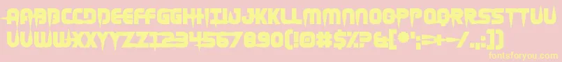 Шрифт Hellgrazer – жёлтые шрифты на розовом фоне
