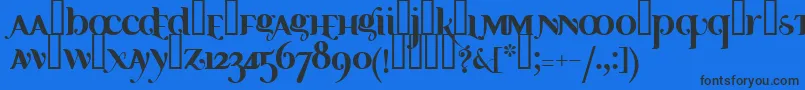 AyosmonikaBold Font – Black Fonts on Blue Background